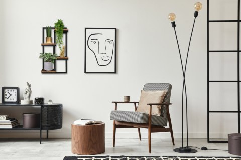 KWIETNIK WISZĄCY CZARNY HAGART RUSTIC POSTARZANY DĄB