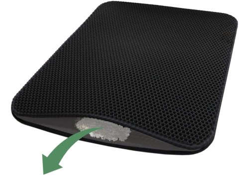 MATA DLA KOTA WYCIERACZKA CATSY 40X50 CM CZARNA