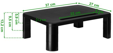 PODSTAWKA 3-STOPNIOWA POD MONITOR LAPTOPA CZARNA