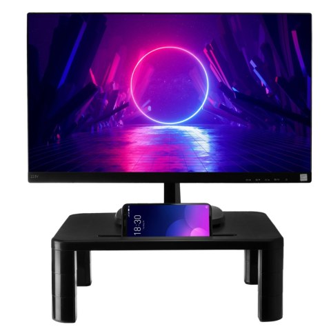 PODSTAWKA 3-STOPNIOWA POD MONITOR LAPTOPA CZARNA
