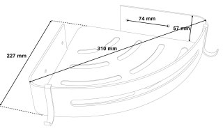 PÓŁKA MYZEA SREBRNY MAT DO ŁAZIENKI KUCHNI