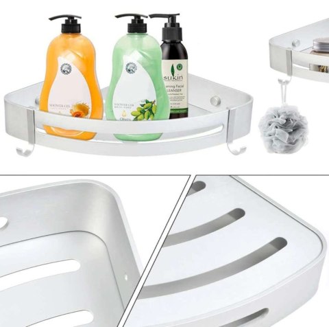 PÓŁKA MYZEA SREBRNY MAT DO ŁAZIENKI KUCHNI