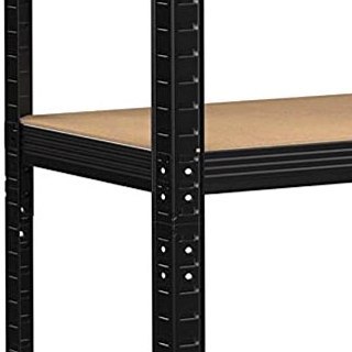 REGAŁ MAGAZYNOWY 5 POZIOMÓW CZARNY 625KG 150X75X30 CM