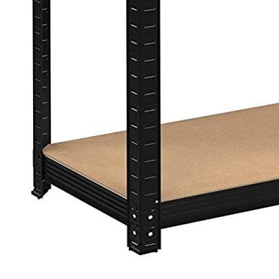 REGAŁ MAGAZYNOWY 5 POZIOMÓW CZARNY 875 KG 180 X 90 X 40 CM