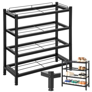 REGAŁ NA BUTY LOFT VIENA 4 POZIOMY CZARNA