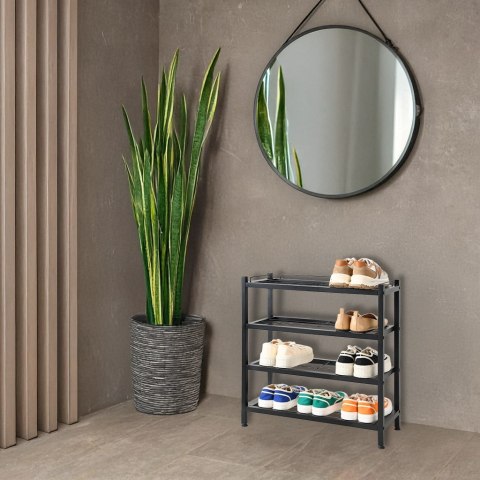 REGAŁ NA BUTY LOFT VIENA 4 POZIOMY CZARNA