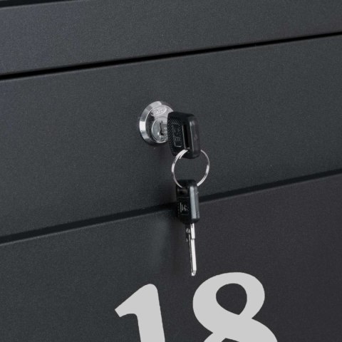 SKRZYNKA POCZTOWA NA LISTY VIDAR CZARNA Z NAPISAMI