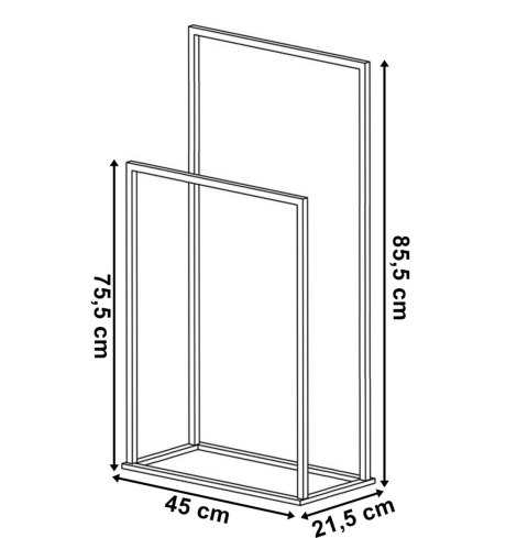 STOJAK WIESZAK NA RĘCZNIKI 2 RAMIONA GESI CZARNY