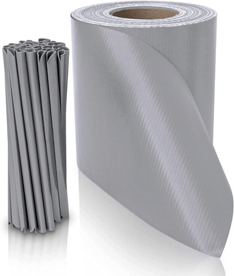 TAŚMA OGRODZENIOWA 19 CM X 35 M SZARA OSŁONA