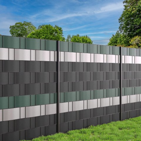 TAŚMA OGRODZENIOWA 19 CM X 35 M SZARA OSŁONA