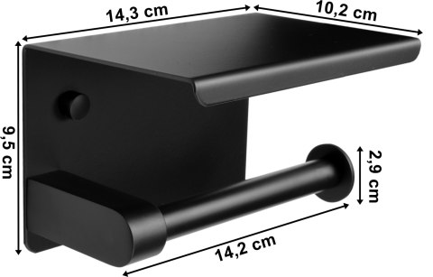 UCHWYT NA PAPIER TOALETOWY BELIK CZARNY LOFT