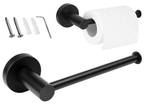 UCHWYT NA PAPIER TOALETOWY CZARNY VOST