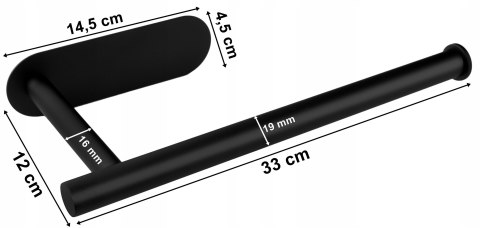 UCHWYT NA RĘCZNIKI PARGO CZARNY LOFT