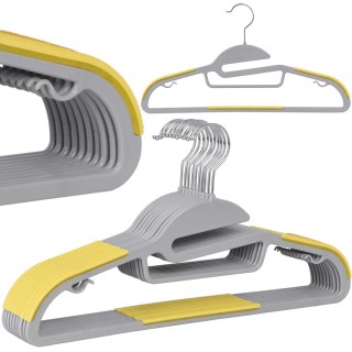 WIESZAK FLEXI KOMPLET 10 SZTUK SZARO-ŻÓŁTY