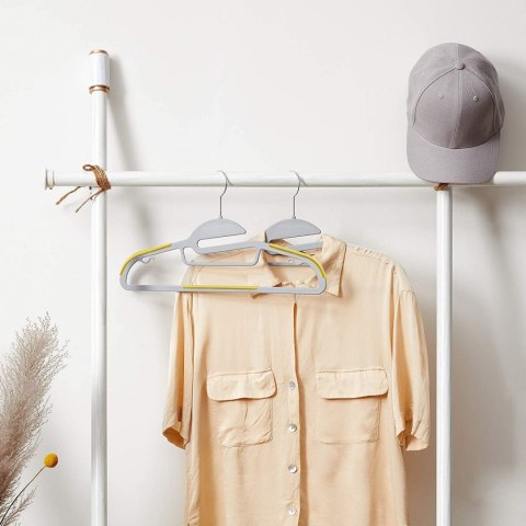 WIESZAK FLEXI KOMPLET 10 SZTUK SZARO-ŻÓŁTY