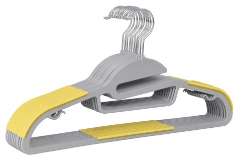 WIESZAK FLEXI KOMPLET 10 SZTUK SZARO-ŻÓŁTY