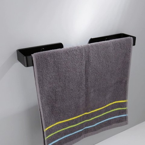 WIESZAK METALOWY ŚCIENNY KASOS 40 CM CZARNY LOFT