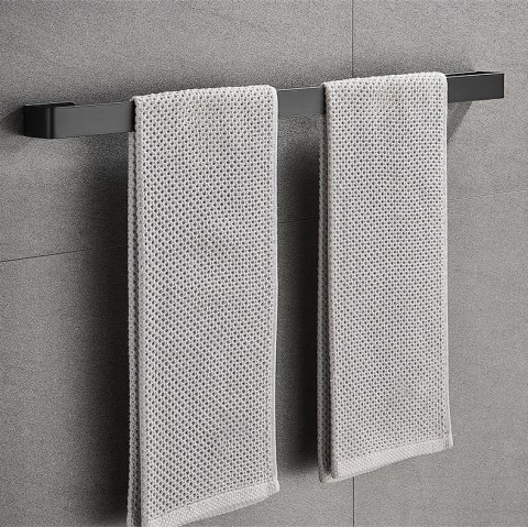 WIESZAK METALOWY ŚCIENNY KASOS 40 CM CZARNY LOFT