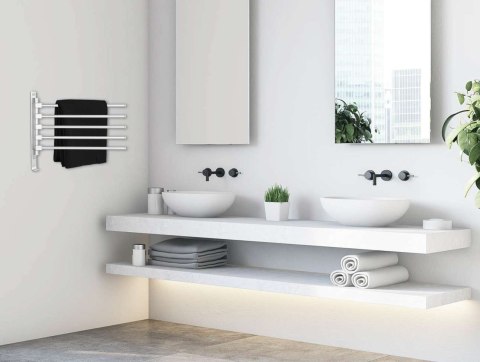 WIESZAK NA RĘCZNIKI ŁAZIENKOWY TYROS SREBRNY