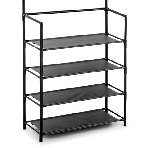 WIESZAK NA UBRANIA Z PÓŁKAMI HANI CZARNY