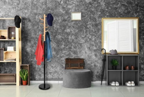 WIESZAK STOJĄCY ZITA 170 CM CZARNY