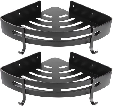 ZESTAW 2 PÓŁEK ŁAZIENKOWYCH NAROŻNYCH LOFT MYZEA CZARNA