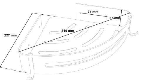 ZESTAW 2 PÓŁEK ŁAZIENKOWYCH NAROŻNYCH LOFT MYZEA CZARNA