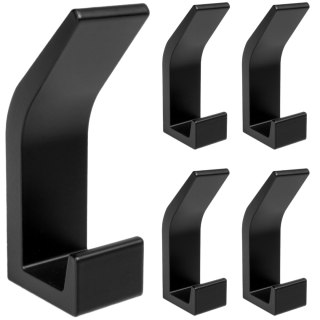 ZESTAW WIESZAKÓW LOFTOWYCH NA KLEJ OMNOS 5 SZTUK CZARNYCH