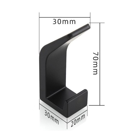 ZESTAW WIESZAKÓW LOFTOWYCH NA KLEJ OMNOS 5 SZTUK CZARNYCH