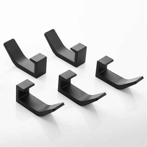 ZESTAW WIESZAKÓW LOFTOWYCH NA KLEJ OMNOS 5 SZTUK CZARNYCH