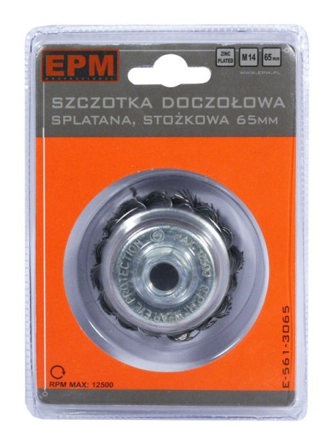 SZCZOTKA DOCZOŁOWA SPLATANA STOŻEK 85MM ZN SZCZOTKA DOCZOŁOWA SPLATANA STOŻEK 85MM ZN