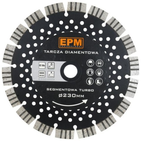 TARCZA DIAMENTOWA SEGMENTOWA TURBO Z OTWORAMI CHŁODZĄ. 230MM TARCZA DIAMENTOWA SEGMENTOWA TURBO Z OTWORAMI CHŁODZĄ. 230MM