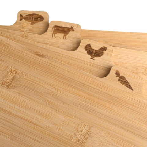 DESKA DO KROJENIA BAMBUSOWA SKARA ZESTAW 4 SZTUK