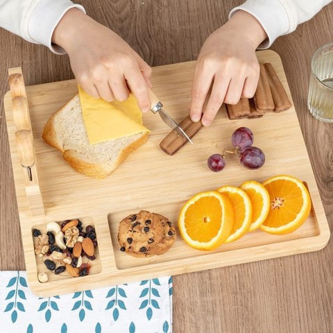 DESKA DO SERÓW I PRZEKĄSEK SALERS ZE SZTUĆCAMI