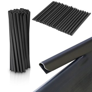 KLIPSY DO MONTAŻU TAŚMY OGRODZENIOWEJ 450 G/M2 20 SZTUK GRAFITOWE