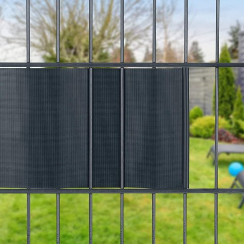 KLIPSY DO MONTAŻU TAŚMY OGRODZENIOWEJ 450 G/M2 20 SZTUK GRAFITOWE