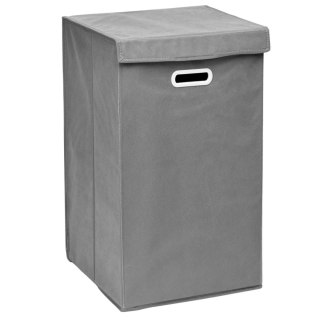 KOSZ NA PRANIE TEKSTYLNY 60L Z POKRYWĄ EGER ANTRACYT