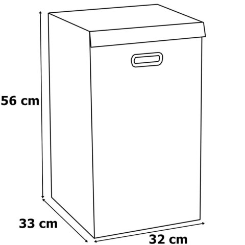 KOSZ NA PRANIE TEKSTYLNY 60L Z POKRYWĄ EGER ANTRACYT