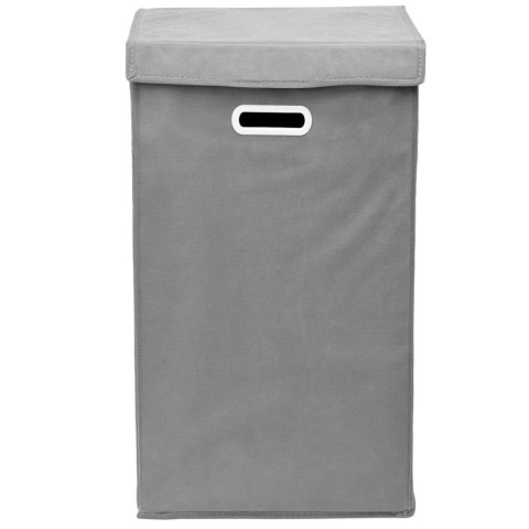 KOSZ NA PRANIE TEKSTYLNY 60L Z POKRYWĄ EGER ANTRACYT