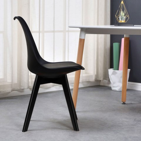 KRZESŁO NOWOCZESNE NANTES BLACK DSW CZARNE