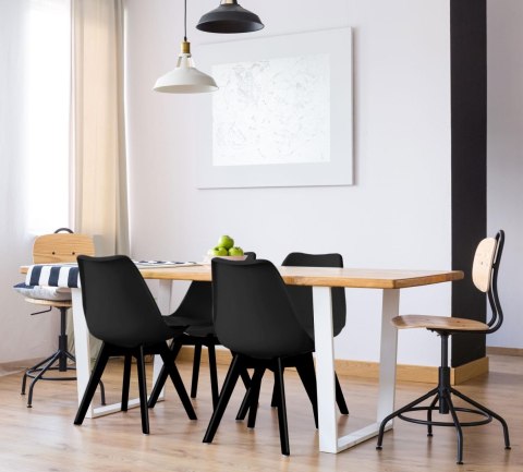 KRZESŁO NOWOCZESNE NANTES BLACK DSW CZARNE