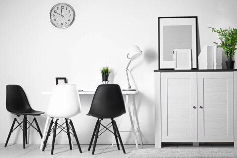 KRZESŁO PLASTIKOWE PARIS BLACK DSW CZARNE