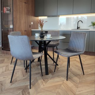 KRZESŁO TAPICEROWANE DEXTER VELVET GRAFITOWY