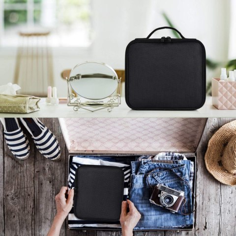 KUFEREK KOSMETYCZKA ORGANIZER NA KOSMETYKI POLVERE CZARNY