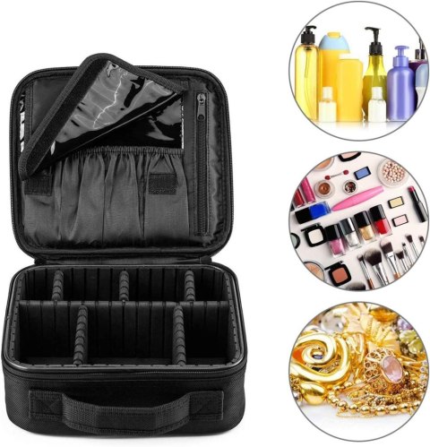 KUFEREK KOSMETYCZKA ORGANIZER NA KOSMETYKI POLVERE CZARNY