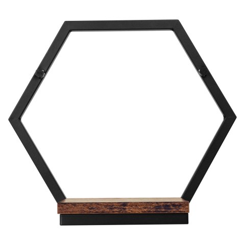 KWIETNIK METALOWY PÓŁKA CZARNA HONUNG RUSTIC LOFT