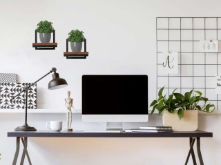 KWIETNIK METALOWY ŚCIENNY CZARNY TORGET RUSTIC LOFT