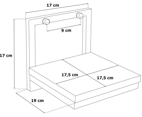 KWIETNIK METALOWY ŚCIENNY CZARNY TORGET RUSTIC LOFT