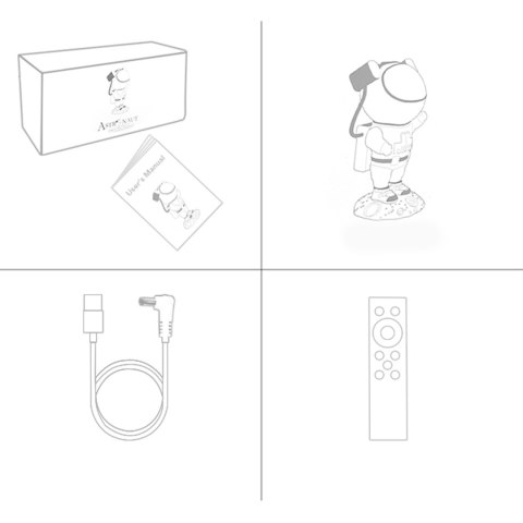 LAMPKA NOCNA LED ASTRONAUTA