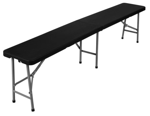 ŁAWKA CATERINGOWA SKŁADANA 180 CM CZARNA